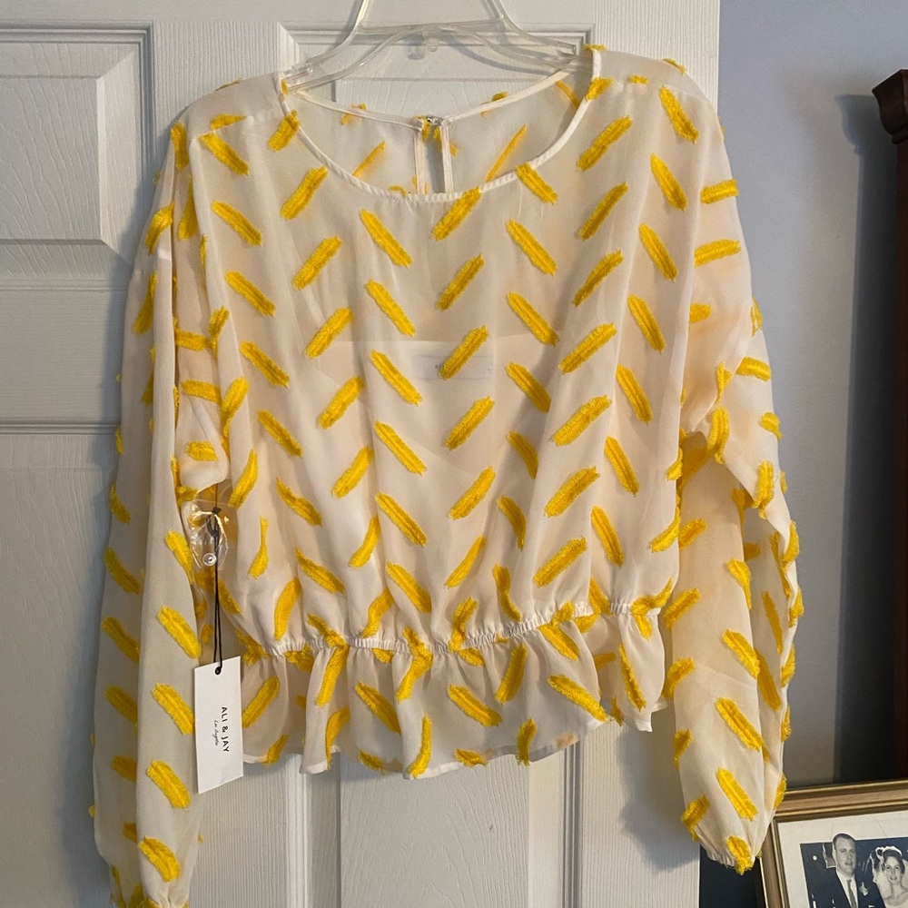 Ali & Jay Lemonade Stand Embroidery top.